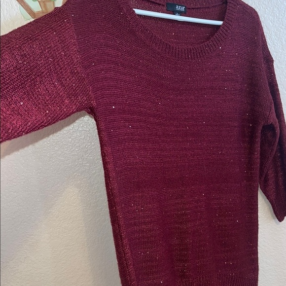 a.n.a Red Cardigan with Relaxed Fit and Three Quarter Sleeves - Picture 2 of 6